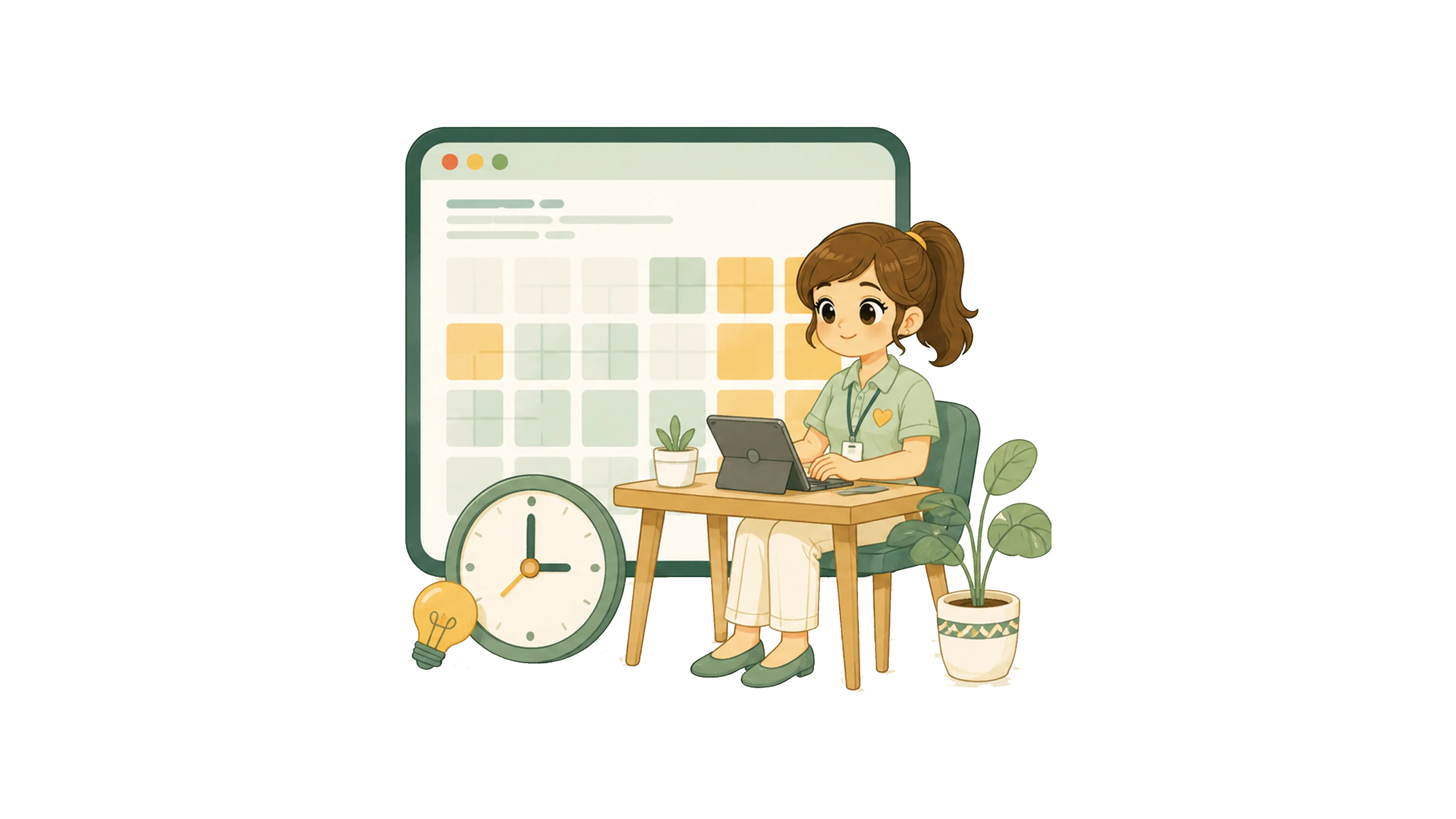 Centralized scheduling and staff records for childcare organizations
